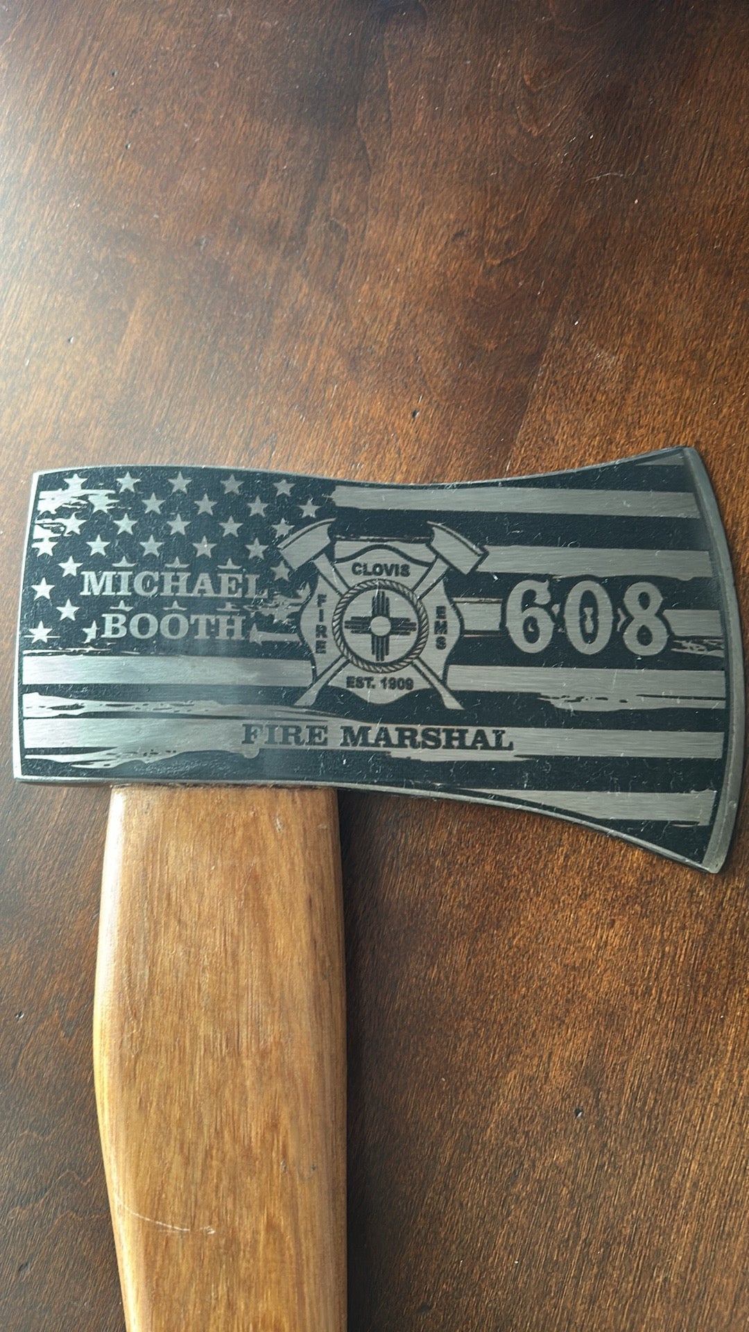 Custom Engraved Axe