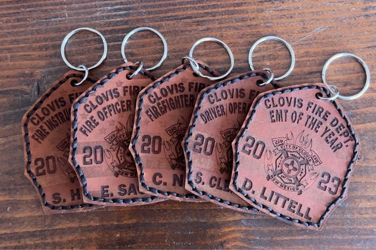 Leather keychain