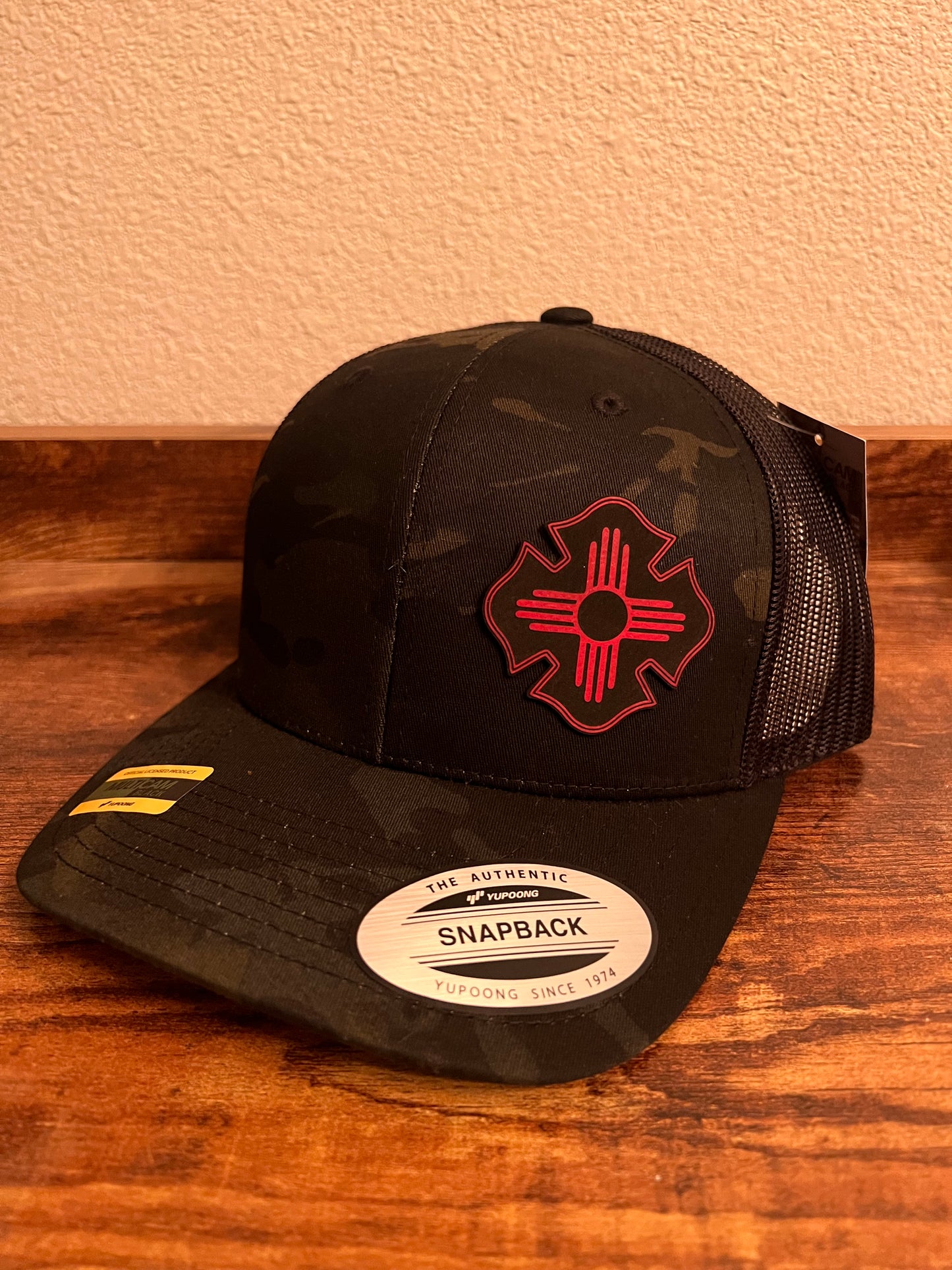 Leather patch state hat